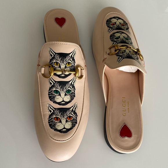 New Authentic Gucci Princetown Mule Cat G 37 US 7 - Picture 10 of 16